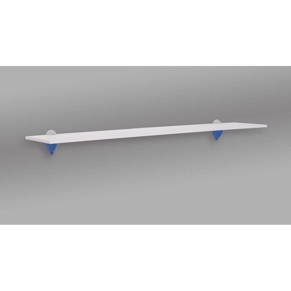 Wallscapes 36 in. Jazzy Shelf, White, Blue & Silver HSJKIT736BLSI - main